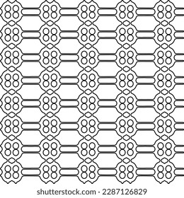 Stylish texture with figures from lines.Abstract geometric black and white pattern for web page, textures, card, poster, fabric, textile. Monochrome graphic repeating design. 