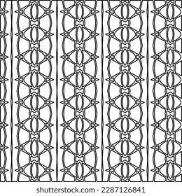 Textura elegante con figuras de líneas.Patrón geométrico en blanco y negro para páginas web, texturas, tarjetas, afiches, tela, textil. Diseño repetitivo gráfico monocromo. 