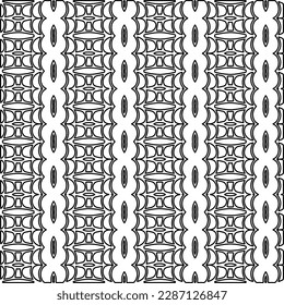 Stylish texture with figures from lines.Abstract geometric black and white pattern for web page, textures, card, poster, fabric, textile. Monochrome graphic repeating design. 