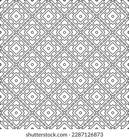 Stylish texture with figures from lines.Abstract geometric black and white pattern for web page, textures, card, poster, fabric, textile. Monochrome graphic repeating design. 