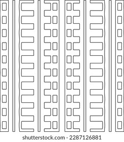 Stylish texture with figures from lines.Abstract geometric black and white pattern for web page, textures, card, poster, fabric, textile. Monochrome graphic repeating design. 