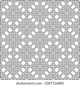 Stylish texture with figures from lines.Abstract geometric black and white pattern for web page, textures, card, poster, fabric, textile. Monochrome graphic repeating design. 