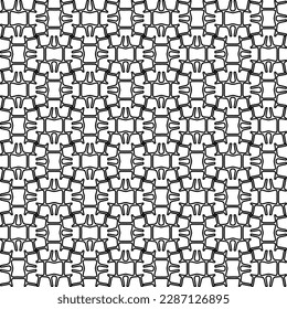 Stylish texture with figures from lines.Abstract geometric black and white pattern for web page, textures, card, poster, fabric, textile. Monochrome graphic repeating design. 