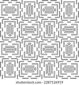 Stilvolle Textur mit Figuren aus Linien.Abstraktes geometrisches Schwarz-Weiß Muster für Webseiten, Texturen, Karten, Poster, Stoff, Textilien. Monochrome grafische Wiederholungsdesign. 