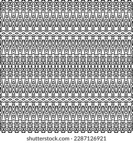 Stylish texture with figures from lines.Abstract geometric black and white pattern for web page, textures, card, poster, fabric, textile. Monochrome graphic repeating design. 