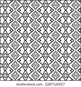 Stylish texture with figures from lines.Abstract geometric black and white pattern for web page, textures, card, poster, fabric, textile. Monochrome graphic repeating design. 