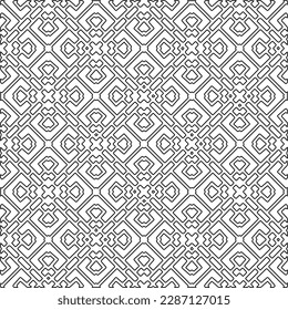 Textura elegante con figuras de líneas.Patrón geométrico en blanco y negro para páginas web, texturas, tarjetas, afiches, tela, textil. Diseño repetitivo gráfico monocromo. 