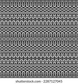 Stylish texture with figures from lines.Abstract geometric black and white pattern for web page, textures, card, poster, fabric, textile. Monochrome graphic repeating design. 