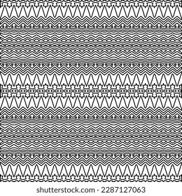 Stylish texture with figures from lines.Abstract geometric black and white pattern for web page, textures, card, poster, fabric, textile. Monochrome graphic repeating design. 
