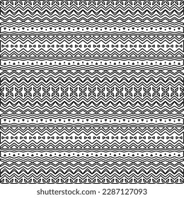 Stylish texture with figures from lines.Abstract geometric black and white pattern for web page, textures, card, poster, fabric, textile. Monochrome graphic repeating design. 
