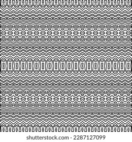 Textura elegante con figuras de líneas.Patrón geométrico en blanco y negro para páginas web, texturas, tarjetas, afiches, tela, textil. Diseño repetitivo gráfico monocromo. 