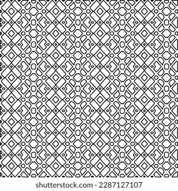 Stylish texture with figures from lines.Abstract geometric black and white pattern for web page, textures, card, poster, fabric, textile. Monochrome graphic repeating design. 