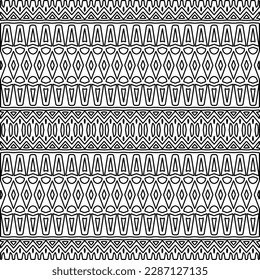 Stylish texture with figures from lines.Abstract geometric black and white pattern for web page, textures, card, poster, fabric, textile. Monochrome graphic repeating design. 