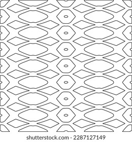 Stylish texture with figures from lines.Abstract geometric black and white pattern for web page, textures, card, poster, fabric, textile. Monochrome graphic repeating design. 