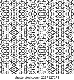 Textura elegante con figuras de líneas.Patrón geométrico en blanco y negro para páginas web, texturas, tarjetas, afiches, tela, textil. Diseño repetitivo gráfico monocromo. 