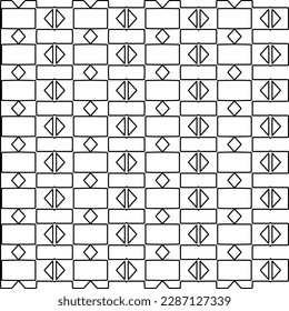 Textura elegante con figuras de líneas.Patrón geométrico en blanco y negro para páginas web, texturas, tarjetas, afiches, tela, textil. Diseño repetitivo gráfico monocromo. 