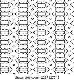 Stilvolle Textur mit Figuren aus Linien.Abstraktes geometrisches Schwarz-Weiß Muster für Webseiten, Texturen, Karten, Poster, Stoff, Textilien. Monochrome grafische Wiederholungsdesign. 