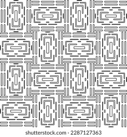 Stilvolle Textur mit Figuren aus Linien.Abstraktes geometrisches Schwarz-Weiß Muster für Webseiten, Texturen, Karten, Poster, Stoff, Textilien. Monochrome grafische Wiederholungsdesign. 