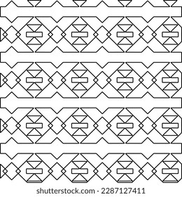 Textura elegante con figuras de líneas.Patrón geométrico en blanco y negro para páginas web, texturas, tarjetas, afiches, tela, textil. Diseño repetitivo gráfico monocromo. 