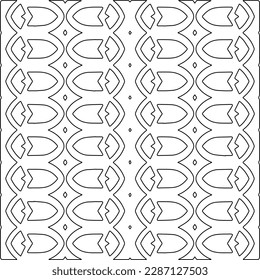Stylish texture with figures from lines.Abstract geometric black and white pattern for web page, textures, card, poster, fabric, textile. Monochrome graphic repeating design. 