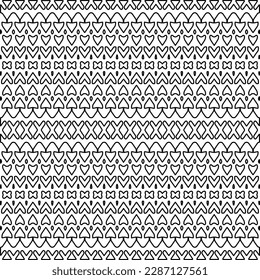 Stilvolle Textur mit Figuren aus Linien.Abstraktes geometrisches Schwarz-Weiß Muster für Webseiten, Texturen, Karten, Poster, Stoff, Textilien. Monochrome grafische Wiederholungsdesign. 
