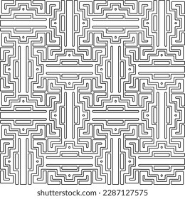 Stylish texture with figures from lines.Abstract geometric black and white pattern for web page, textures, card, poster, fabric, textile. Monochrome graphic repeating design. 