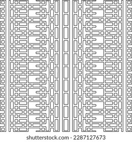 Textura elegante con figuras de líneas.Patrón geométrico en blanco y negro para páginas web, texturas, tarjetas, afiches, tela, textil. Diseño repetitivo gráfico monocromo. 