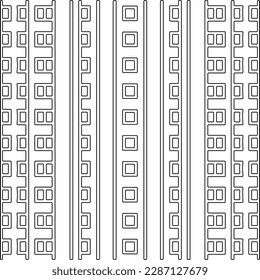 Stilvolle Textur mit Figuren aus Linien.Abstraktes geometrisches Schwarz-Weiß Muster für Webseiten, Texturen, Karten, Poster, Stoff, Textilien. Monochrome grafische Wiederholungsdesign. 