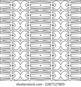 Stylish texture with figures from lines.Abstract geometric black and white pattern for web page, textures, card, poster, fabric, textile. Monochrome graphic repeating design. 