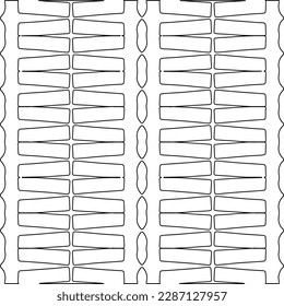 Stylish texture with figures from lines.Abstract geometric black and white pattern for web page, textures, card, poster, fabric, textile. Monochrome graphic repeating design. 