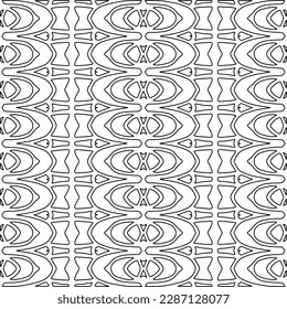 Stylish texture with figures from lines.Abstract geometric black and white pattern for web page, textures, card, poster, fabric, textile. Monochrome graphic repeating design. 