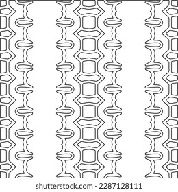 Stylish texture with figures from lines.Abstract geometric black and white pattern for web page, textures, card, poster, fabric, textile. Monochrome graphic repeating design. 