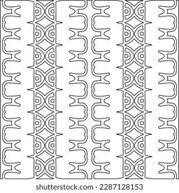 Stylish texture with figures from lines.Abstract geometric black and white pattern for web page, textures, card, poster, fabric, textile. Monochrome graphic repeating design. 