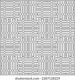 Stylish texture with figures from lines.Abstract geometric black and white pattern for web page, textures, card, poster, fabric, textile. Monochrome graphic repeating design. 