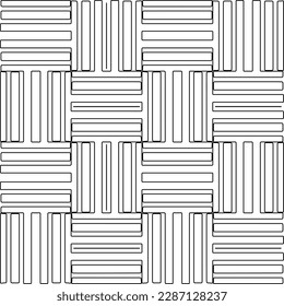 Stylish texture with figures from lines.Abstract geometric black and white pattern for web page, textures, card, poster, fabric, textile. Monochrome graphic repeating design. 