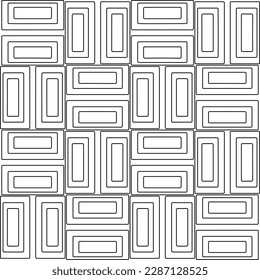 Stylish texture with figures from lines.Abstract geometric black and white pattern for web page, textures, card, poster, fabric, textile. Monochrome graphic repeating design. 