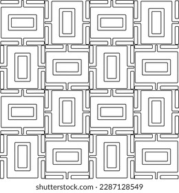Stylish texture with figures from lines.Abstract geometric black and white pattern for web page, textures, card, poster, fabric, textile. Monochrome graphic repeating design. 