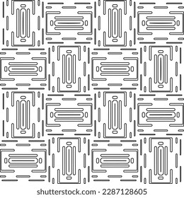 Stylish texture with figures from lines.Abstract geometric black and white pattern for web page, textures, card, poster, fabric, textile. Monochrome graphic repeating design. 