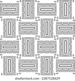 Stylish texture with figures from lines.Abstract geometric black and white pattern for web page, textures, card, poster, fabric, textile. Monochrome graphic repeating design. 