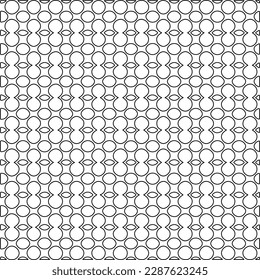  Stylish texture with figures from lines.Abstract geometric black and white pattern for web page, textures, card, poster, fabric, textile. Monochrome graphic repeating design. 