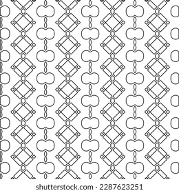  Stylish texture with figures from lines.Abstract geometric black and white pattern for web page, textures, card, poster, fabric, textile. Monochrome graphic repeating design. 