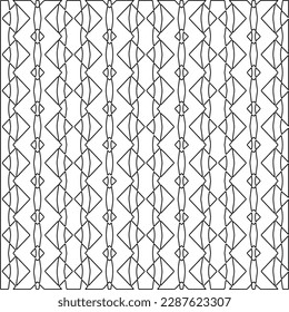  Textura elegante con figuras de líneas.Patrón geométrico en blanco y negro para páginas web, texturas, tarjetas, afiches, tela, textil. Diseño repetitivo gráfico monocromo.