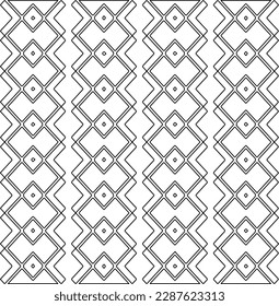  Textura elegante con figuras de líneas.Patrón geométrico en blanco y negro para páginas web, texturas, tarjetas, afiches, tela, textil. Diseño repetitivo gráfico monocromo. 
