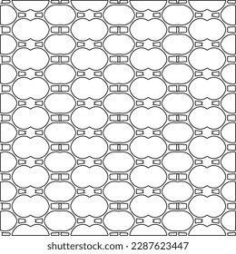  Stylish texture with figures from lines.Abstract geometric black and white pattern for web page, textures, card, poster, fabric, textile. Monochrome graphic repeating design.