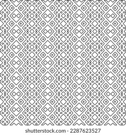 Stylish texture with figures from lines.Abstract geometric black and white pattern for web page, textures, card, poster, fabric, textile. Monochrome graphic repeating design.