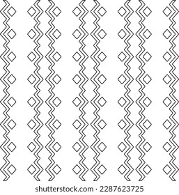  Stylish texture with figures from lines.Abstract geometric black and white pattern for web page, textures, card, poster, fabric, textile. Monochrome graphic repeating design.