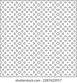  Textura elegante con figuras de líneas.Patrón geométrico en blanco y negro para páginas web, texturas, tarjetas, afiches, tela, textil. Diseño repetitivo gráfico monocromo. 