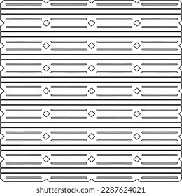  Stylish texture with figures from lines.Abstract geometric black and white pattern for web page, textures, card, poster, fabric, textile. Monochrome graphic repeating design. 
