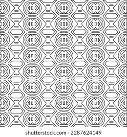  Textura elegante con figuras de líneas.Patrón geométrico en blanco y negro para páginas web, texturas, tarjetas, afiches, tela, textil. Diseño repetitivo gráfico monocromo.