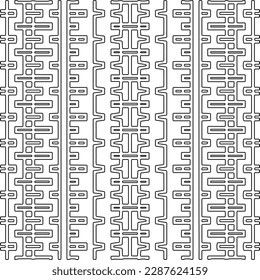 Textura elegante con figuras de líneas.Patrón geométrico en blanco y negro para páginas web, texturas, tarjetas, afiches, tela, textil. Diseño repetitivo gráfico monocromo. 